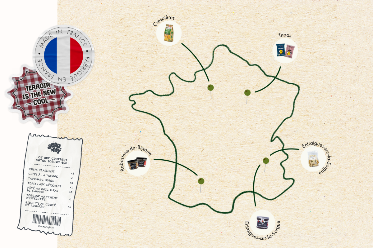 Carte de France des produits du terroir Scrumy